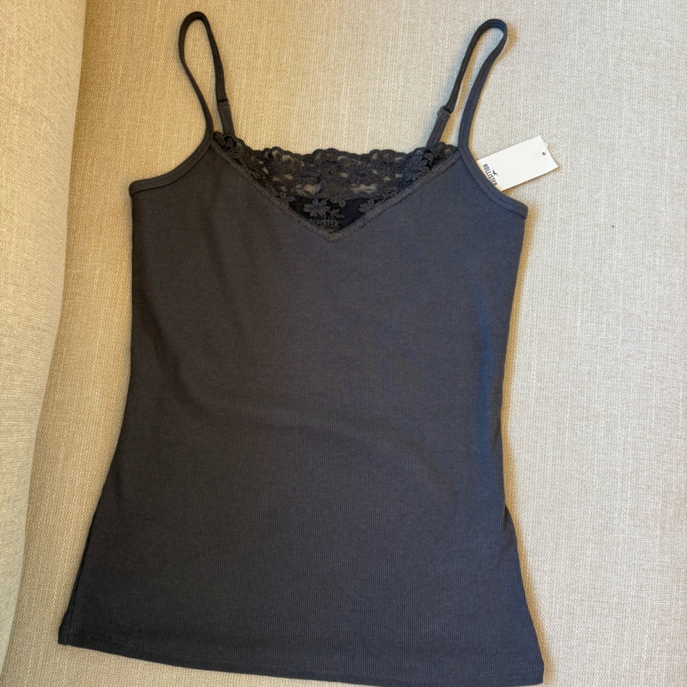 Hollister Black Lace-Trim Camisole